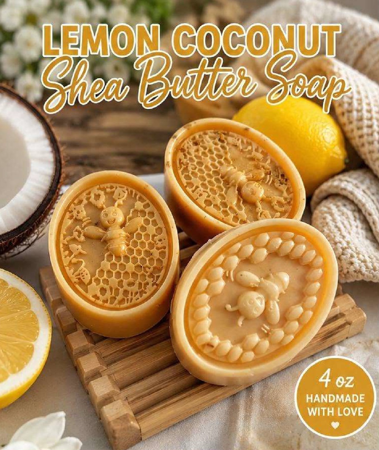 Lemon Coconut Shea Butter Soap