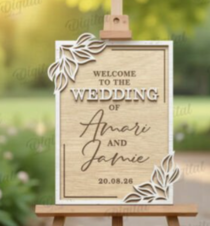 Personalized Wooden Wedding Entry Signs - Image 2