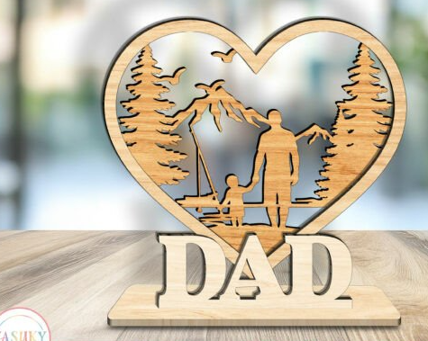 Dad Heart Sign