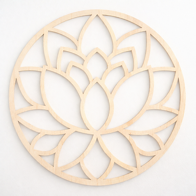 Lotus Flower Wooden Wall Art